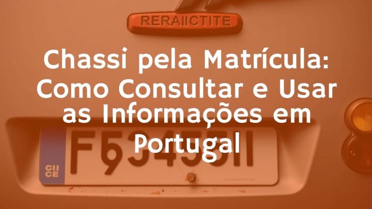 A close-up of a car license plate and VIN number on a vehicle in Portugal, realistic style, focus on details, professional lighting.