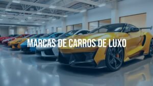 Luxury car brands lineup, sleek and modern design, high-performance vehicles, showroom with elegant lighting, realistic.