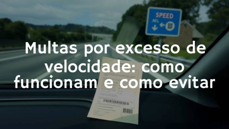 Speeding ticket on a car windshield, Portuguese highway, traffic sign with speed limit, realistic.