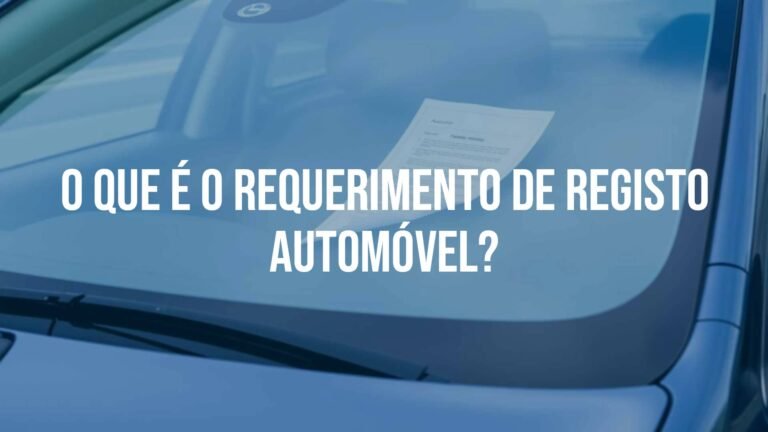 A modern car with a Documento Único Automóvel (DUA) placed on its windshield, clean and professional, realistic style.