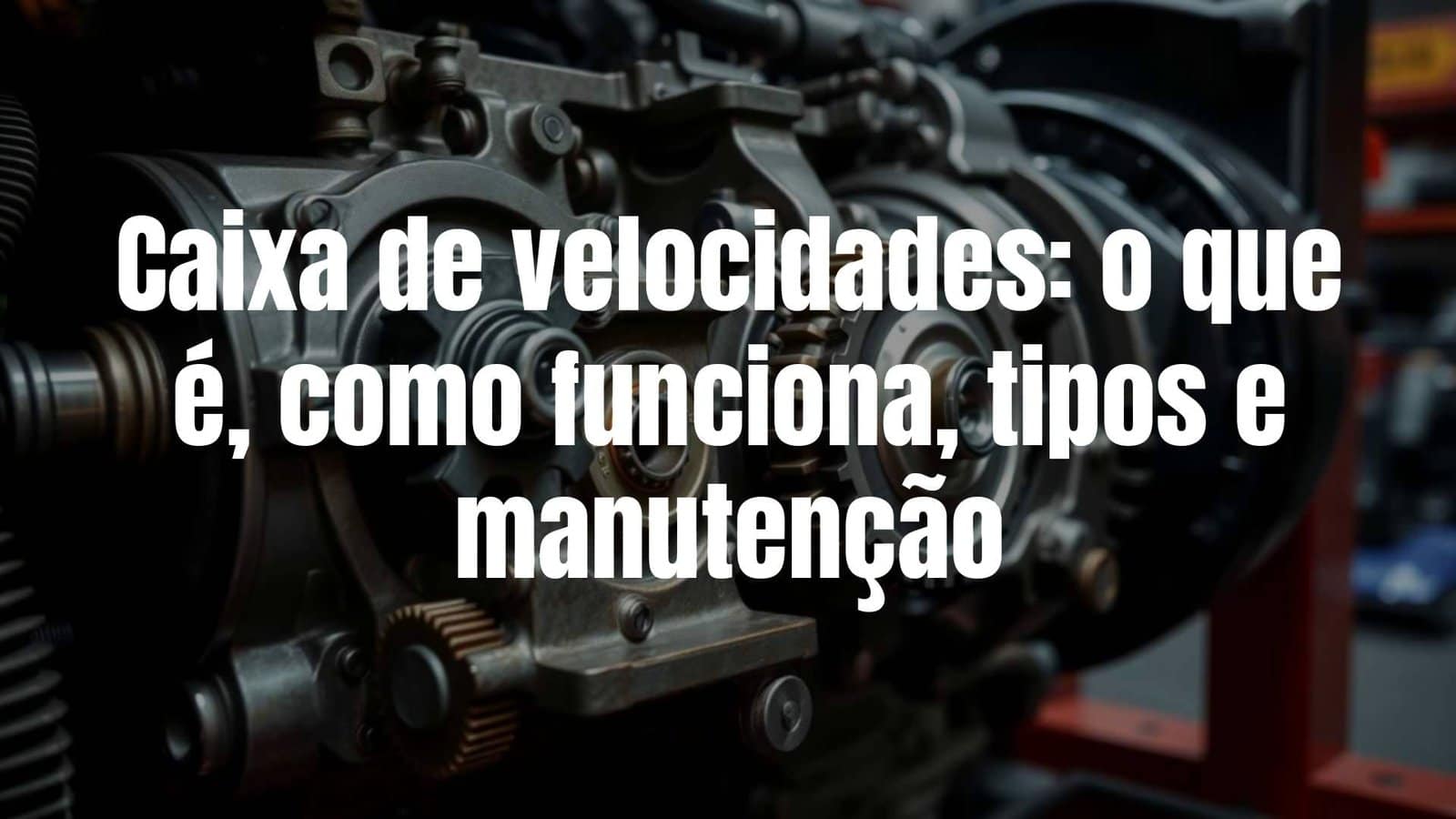 A detailed close-up of a car gearbox mechanism, showcasing gears and mechanical parts, realistic lighting, automotive workshop background.