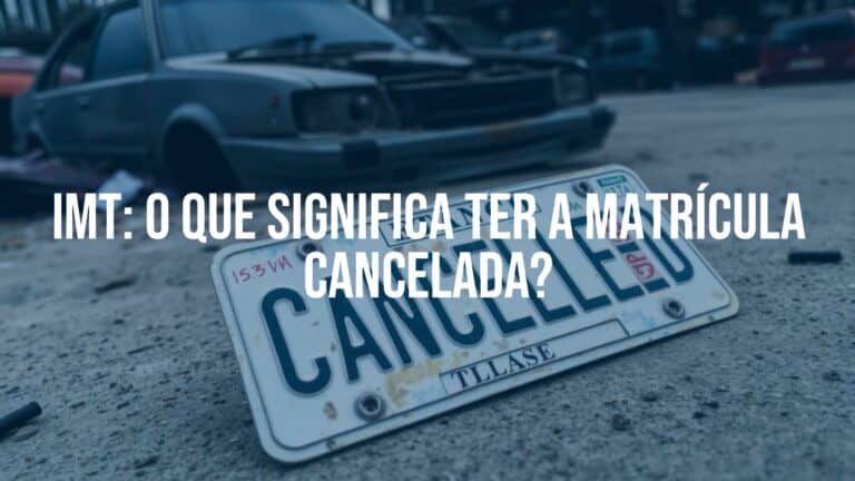 A canceled car license plate, IMT stamp on it, abandoned car in a junkyard, realistic, somber mood.